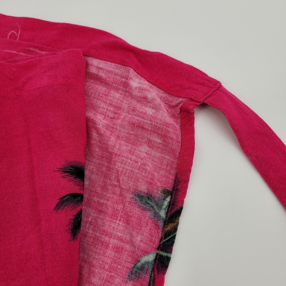 Kapal Art From Bali Pink Tropical Hula Dancer Boho Rayon Wrap Skirt Women Medium - Picture 9 of 12